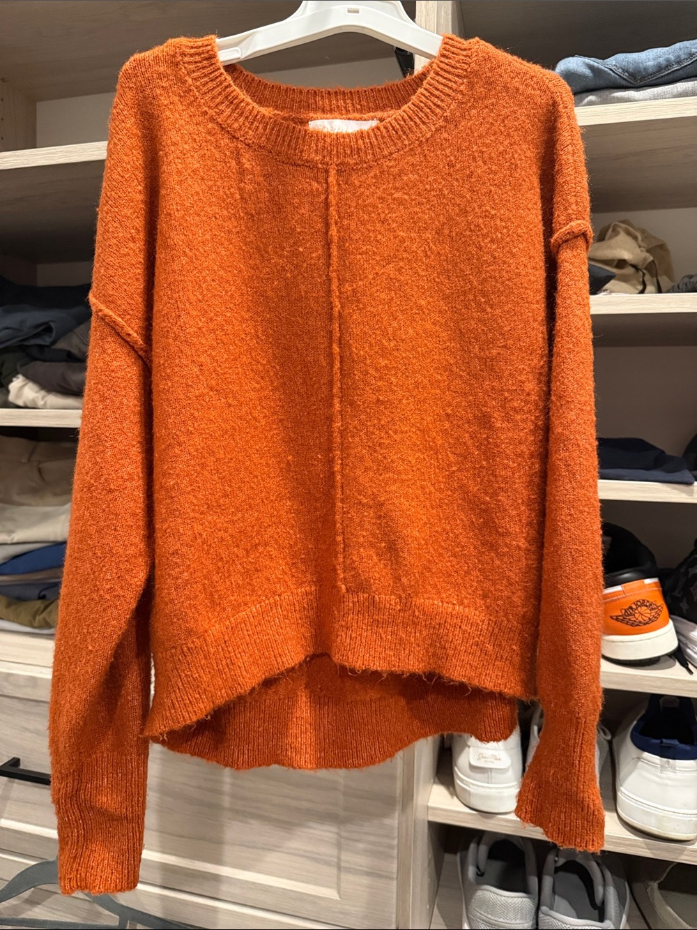 GB girls Cozy Knit Crewneck Sweater - Orange